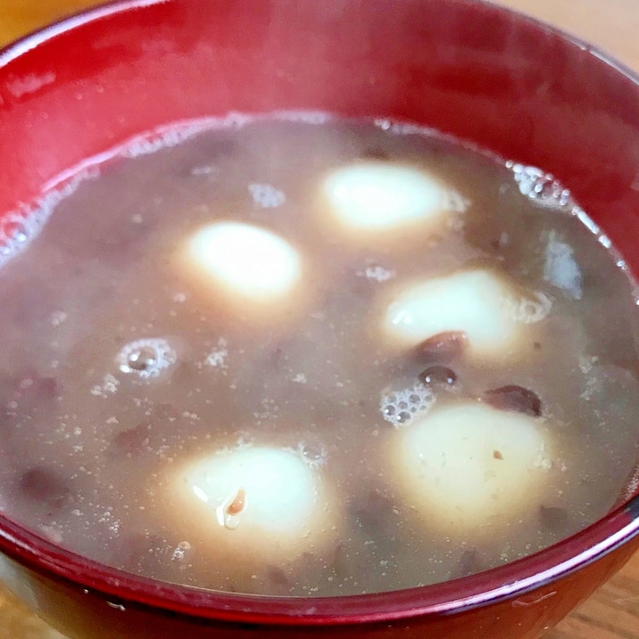 白玉ぜんざい おしるこ 白玉粉とあんこで簡単おやつ レシピ 作り方 By 水玉模様 楽天レシピ